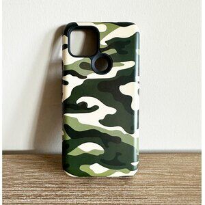 Green Camo Phone Case Google Pixel 4A 5G Tough Matte